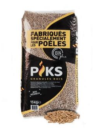 PIKS Holzpellets – Palette mit 66 Säcken à 15 kg (≈1'000 kg)