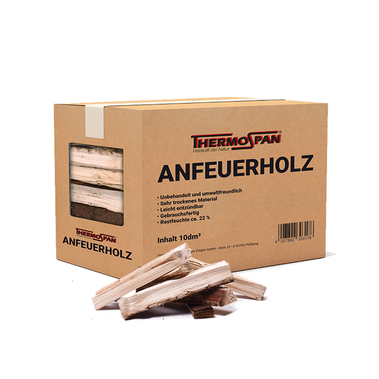 Thermospan® Anfeuerholz – Palette mit 60 Netzen à 10 dm³