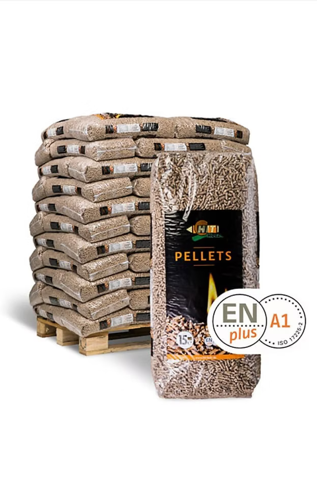 Hit Holz Pellets – Palette 48 Säcke à 15 kg (720 kg)