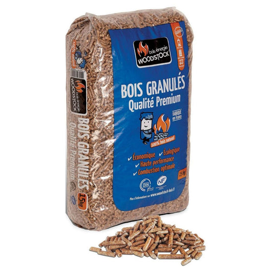 Woodstock Holzpellets – Palette 78 Säcke à 15 kg (1'170 kg)
