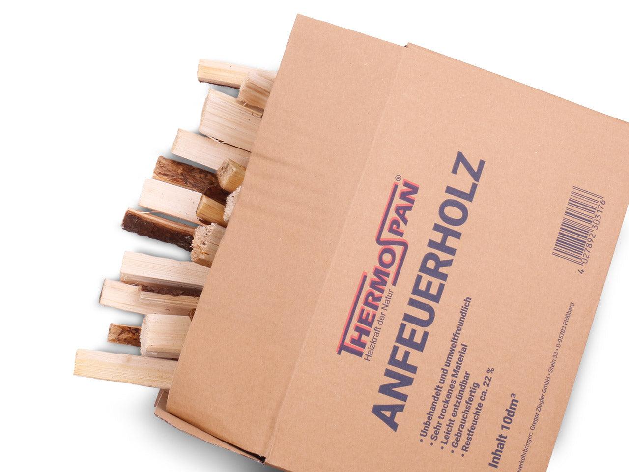 Thermospan® Anfeuerholz – Palette mit 60 Netzen à 10 dm³
